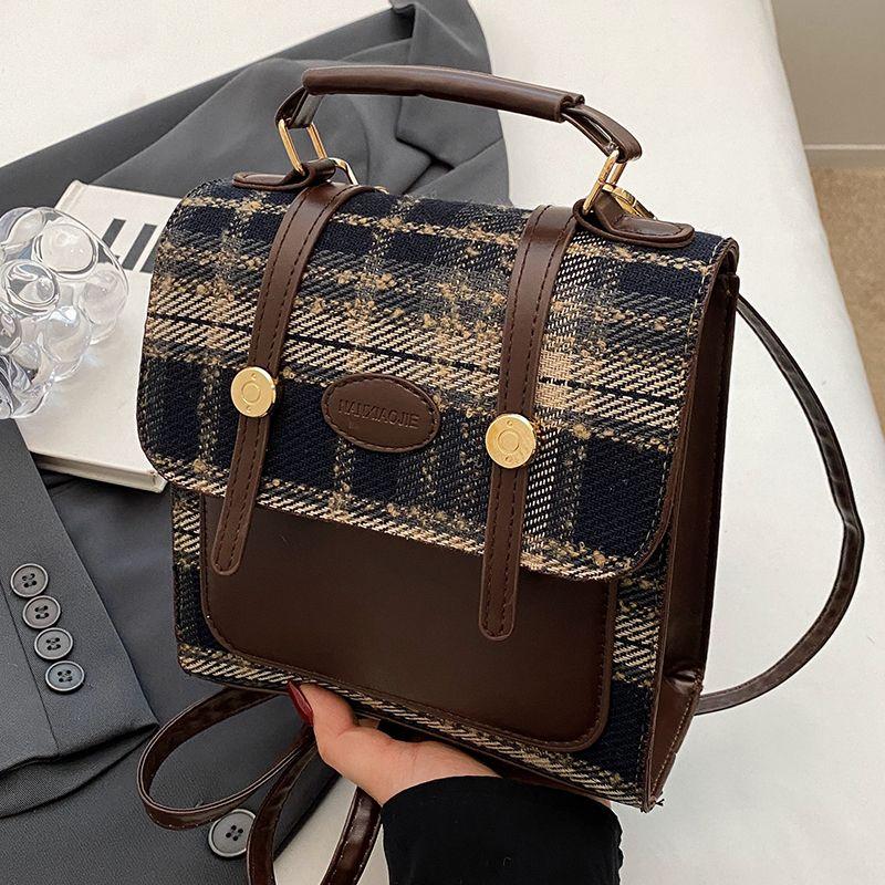 

Scarecrow Niche Style Work Clothing Backpack Female 2025 New Arrival Retro Easy Matching Crossbody Bag Fancy Shoulder Satchel Black without pendant