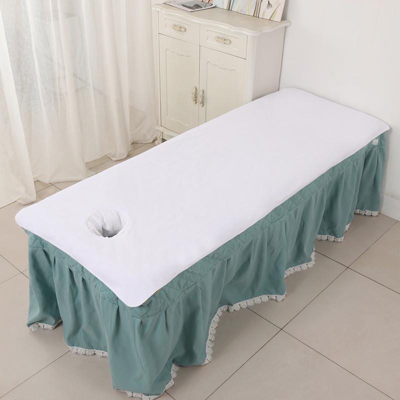 Gray Large Soft Absorbent Beauty Salon Bed Towel with Hole
