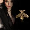 Men's Brooch Retro Little Bee Alloy Brooch Collar Pin Dual-use Shirt Suit Accessories Female Retro Silver