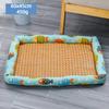 Lightweight Breathable Rattan Pet Bed - Summer Cooling Mat Pad Ice Nest Cooling Bed for Small Dogs Cats & Small Animal Supplies