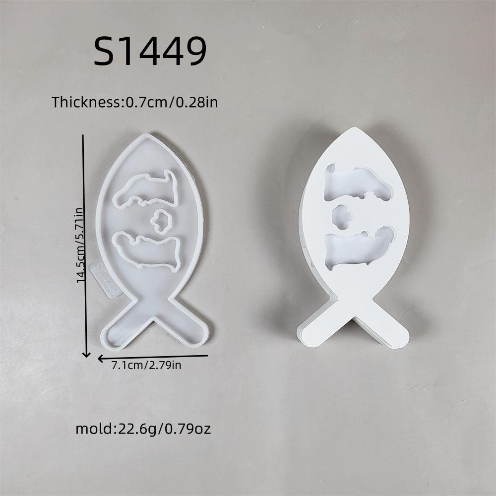 Fish Projection Light Ornament Cement Plaster Drip Mold DIY Silicone Mold Home Decoration