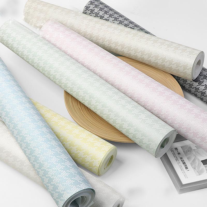 Modern Minimalist Non-woven Fabric Plain Grid Wallpaper Thousand Bird Grid Living Room Bedroom Children's Room Wallpaper