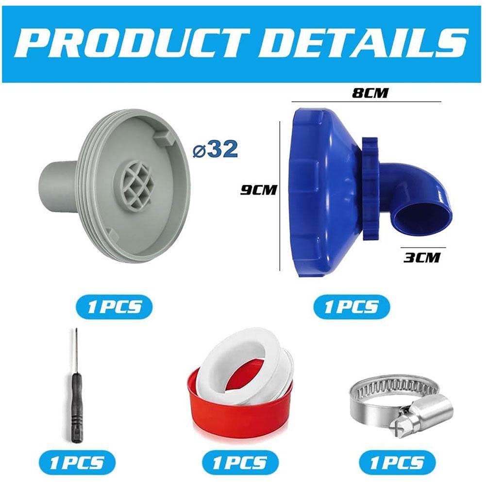 Multifunctional Pool Jet Nozzle Set 360-Degree Rotatable Plastic Pool Inlet Nozzle Pool Entrance Nozzles Pool Accessories