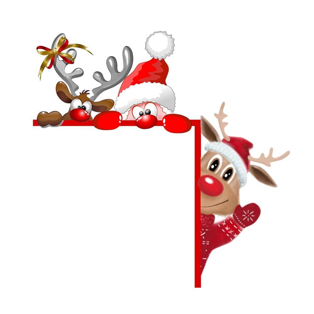 

Рождественский дверной уголок, деревенский деревянный Санта-Клаус, лось, гном, эльф, левая и правая дверь Right