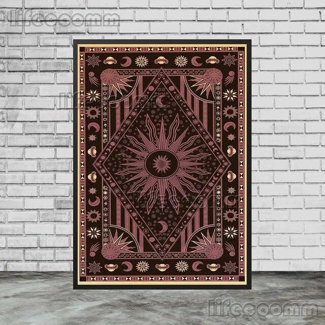 

Бог Солнца, Луна, Звезда, Планета, богемный постер, настенное искусство, холст, живопись, постеры и принты, настенные картины для гостиной, домашний декор, без рамки 21*30cm