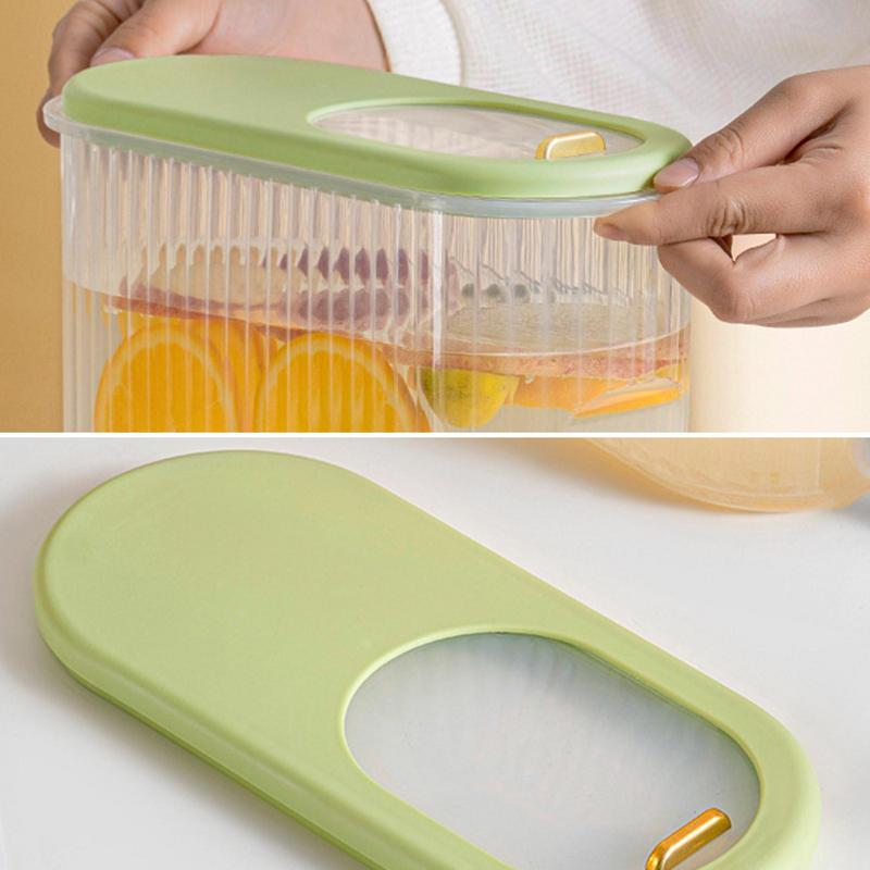 4L Large-capacity Cold Water Bucket With Faucet For Fridge Juice Beverage Drink Dispenser Jug Home Party Iced Tea Lemonade Cold