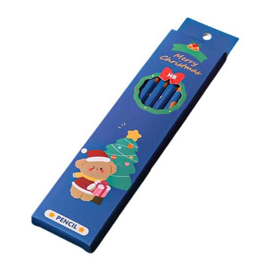 

6 шт., очаровательный карандаш для эскизов, гладкое письмо с ластиком, детский милый рождественский карандаш серии HB, деревянный карандаш для школы B