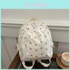Urban Minimalist College Print Backpack With Durable Polyester And Stitching Detail For Casual Travel