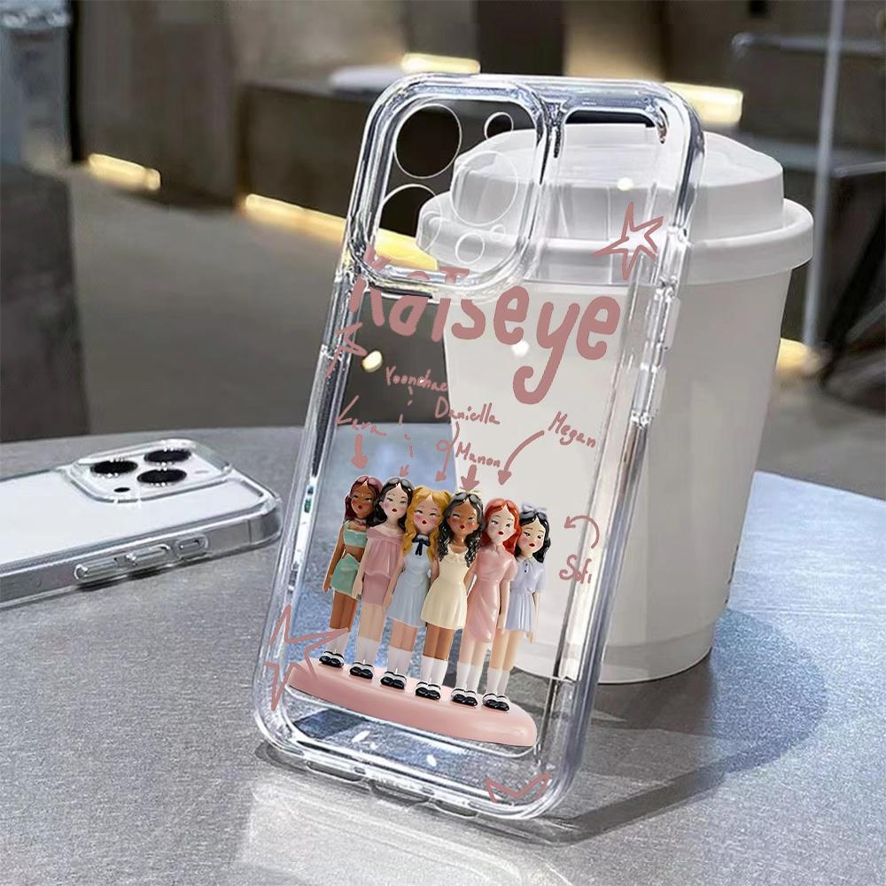 HEISSE KPop KATSEYES Handyhülle Für iPhone 17 16 16e 15 14 13 12 11 Mini Pro Max X XR XSMax 7 8 Air Plus Transparente Rückseite iPhone 13 mini gray
