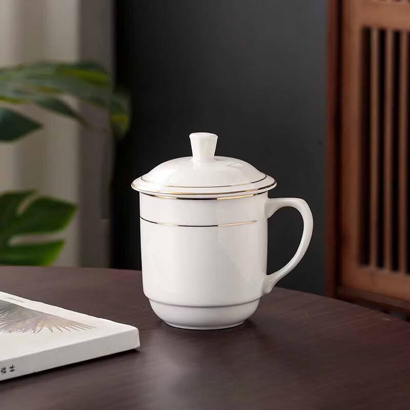 Luoxinuo Gold Rim Ceramic Mug