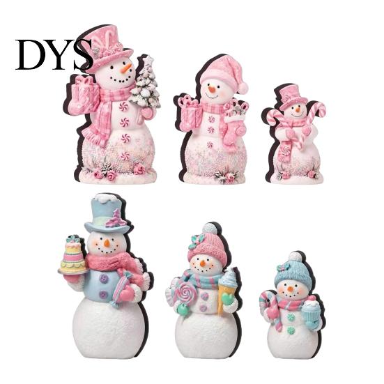 Christmas Wood Desktop Decor 3Pcs Wooden Tabletop Decor, Cute Snowman Gingerbread Man Figurines, Gift for Home Table Centerpiece, Rustic Ornaments