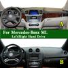 For Mercedes-Benz ML GL 350 250 400 500 X166 X164 Dashmat Dashboard Cover Trument Panel Pad Anti-Dirt Proof Dash Mat