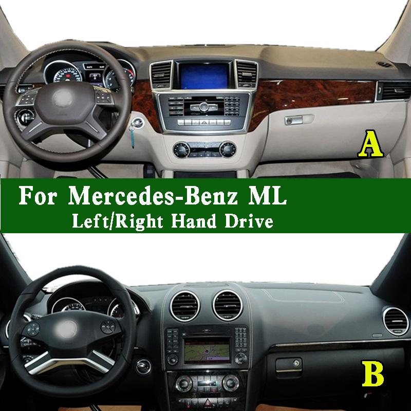 For Mercedes-Benz ML GL 350 250 400 500 X166 X164 Dashmat Dashboard Cover Trument Panel Pad Anti-Dirt Proof Dash Mat