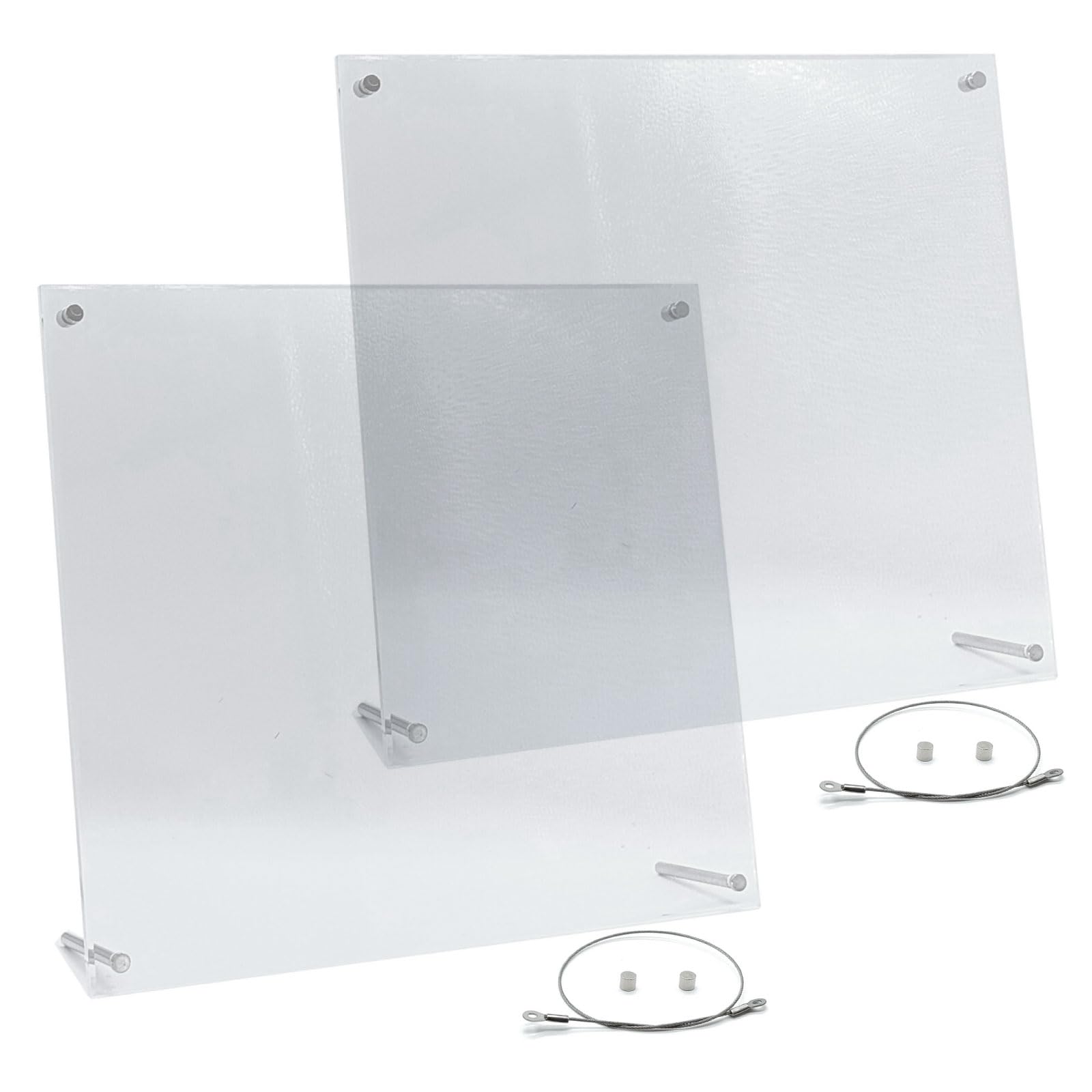

morytrade Photo Frame Stand Transparent Clear Acrylic Photo Frame of 2 Colored Paper Size (Set [2024 Edition]) чистий