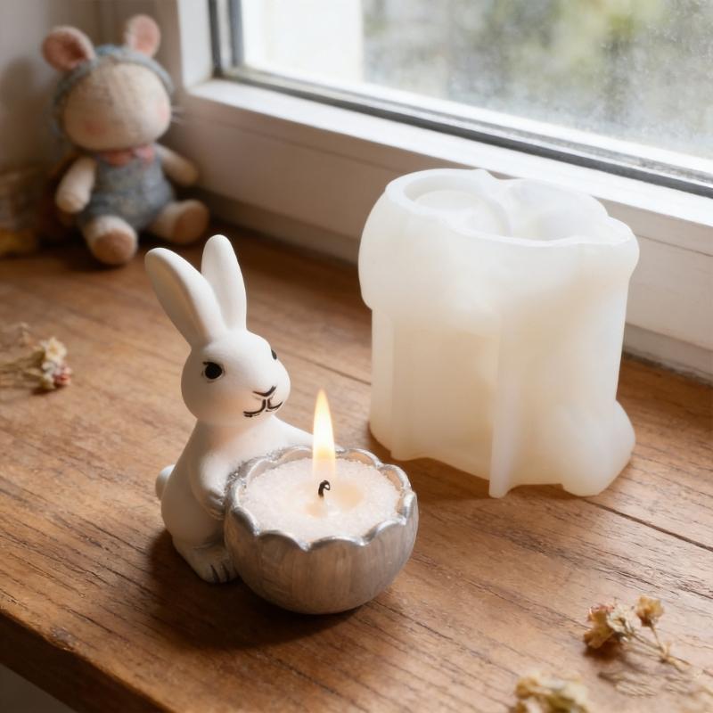 Silicone Mould for Creating Charm Eggs Shell Rabbits Decorations with Multipurpose Craft Use