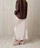 RE RHEE Satin Maxi Skirt Champagne