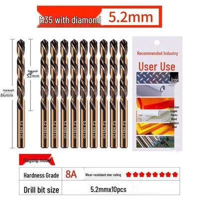 M35 Cobalt HSS Twist Drill Bits for Metal & Stainless Steel