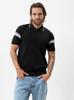 Jigga Wear Stripe Men's Black Sweater Polo Shirt L