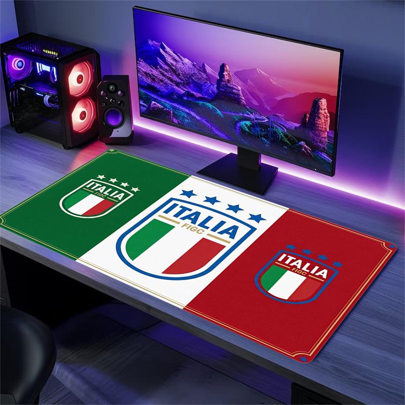 Italy National Football Color Mouse Pad Large Gaming Table Cushion Non-slip Laptop Tablet Big Mousepad XXL Mat Mini PC Playmat With Lock Edge