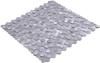 ISL Metal Stickers Polygon Light Silver Heat Resistant Waterproof Kitchen Bathroom Wall Decoration 10-Pack