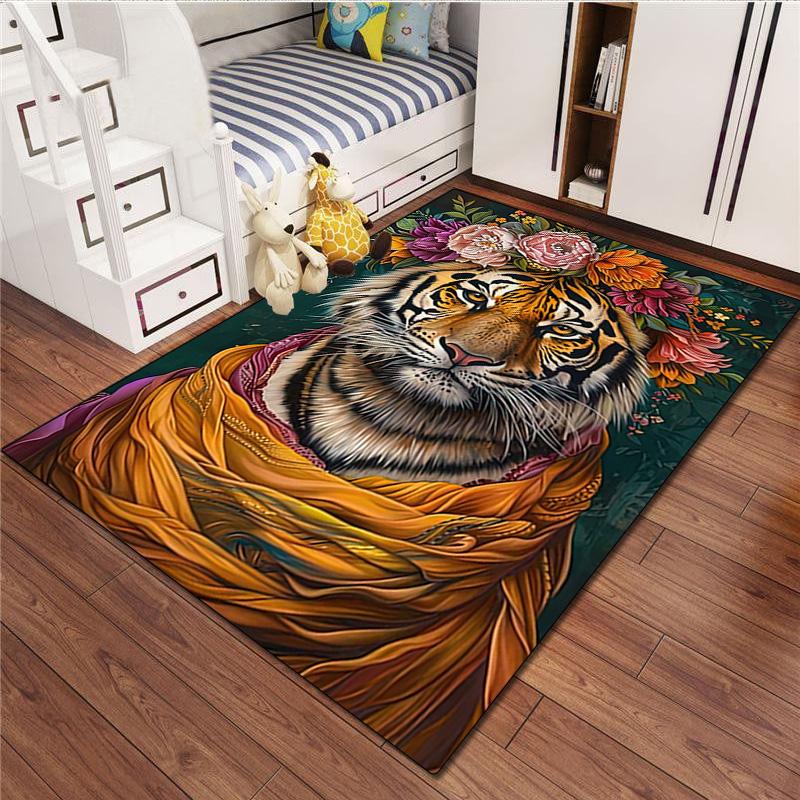1Pc Flowers Animal Rug - Home carpet Office Decorative Carpet For Living Room Bedroom Door Mat Floor Rug Computer Chair Area Rug