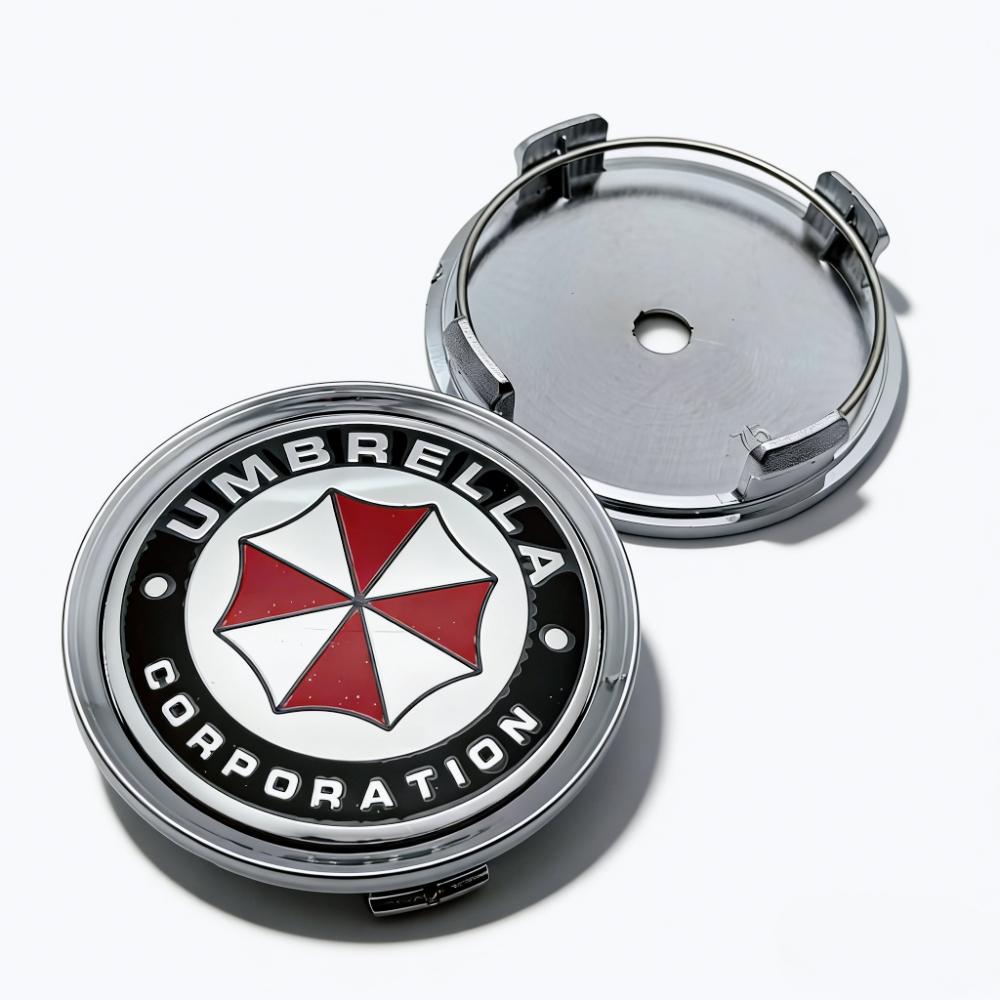 4pcs Umbrella Logo Emblem Badge Car Wheel Center Caps OD 75MM 70MM Wheels Hub Cap Rim Hubcaps Dust Cover Replace Car Accessories