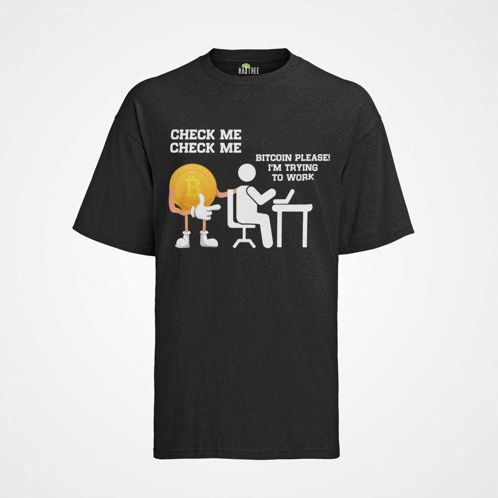 Bio Herren T-Shirt Check Me Coin Please I'm Trying To Work Krypro Ethereum