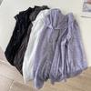 Women's Summer V-Neck Long-Sleeve Sun-Protective Knit Top