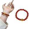 Natural Red & Yellow Agate Bracelets: Fashionable and Simple Unisex Jewelry.