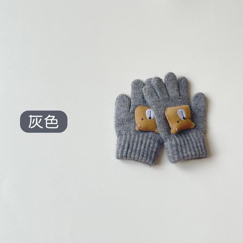 2-8 years old~ Winter children's gloves cute five-finger warm infant boy girl boy girl baby