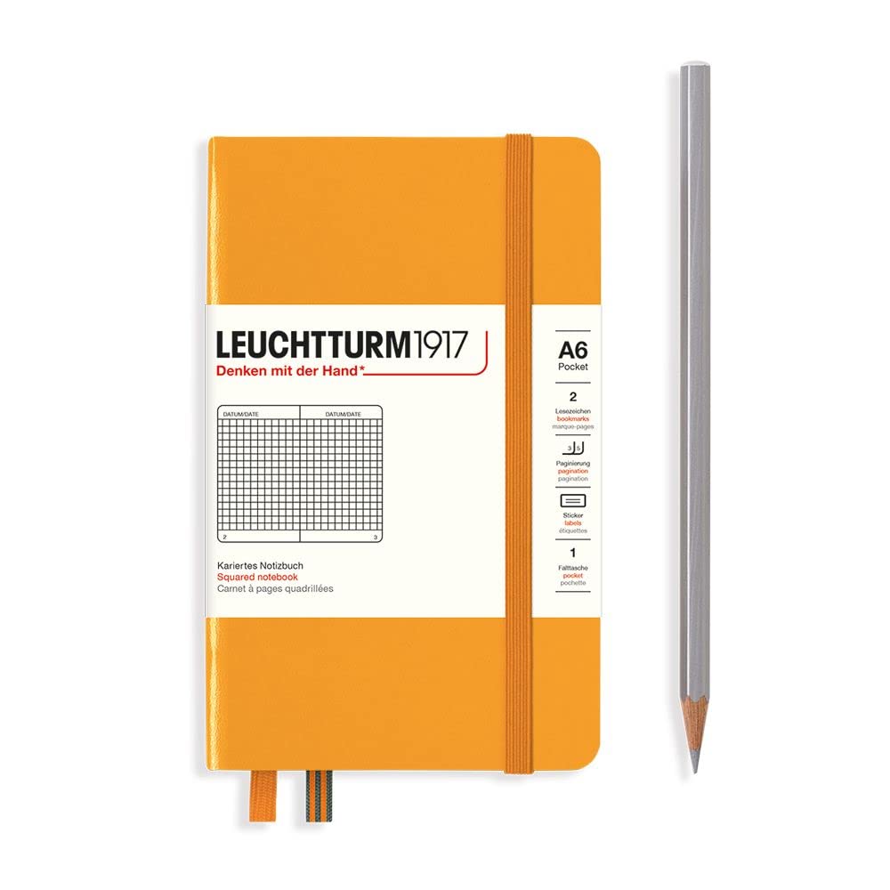 Leuchtturm A6 Grid Rising Officially Imported Notebook, Sun, 365628,