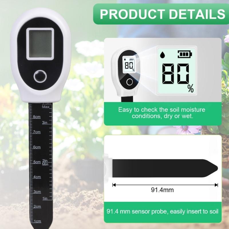 Portable Soil Moisture Meter Soil Moisture Tester Easy To Read Soil Moisture Gauges for Accurate Measurement Plant Health