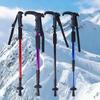 4 Retractable Aluminum Alloy Trekking Poles, Adjustable Hiking Sticks for Outdoor Travel, Anti-Slip Walking Poles for Climbing & Hiking Adventures