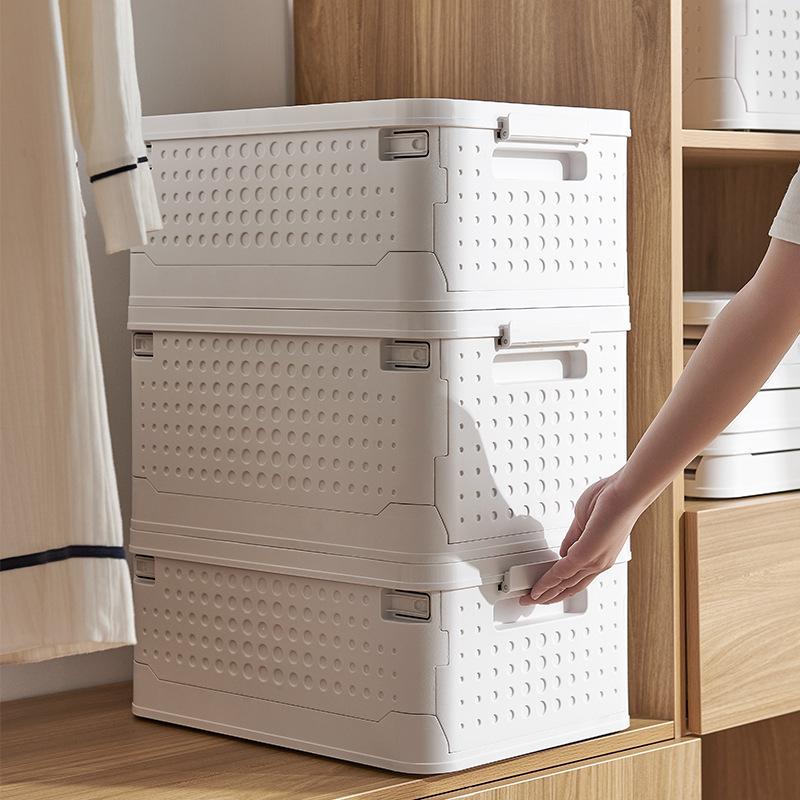 

Большой складной ящик для хранения одежды, бытовой ящик для хранения, пластиковый ящик для хранения детских игрушек, книг для хранения