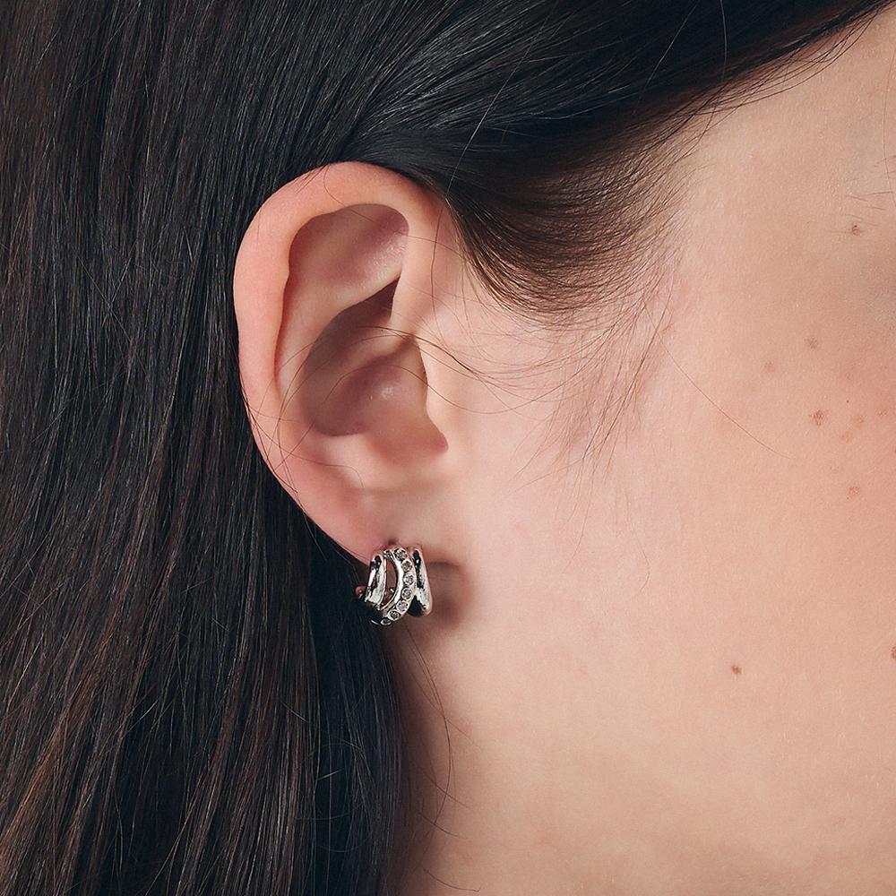 Lux Spiral Cubic Earrings