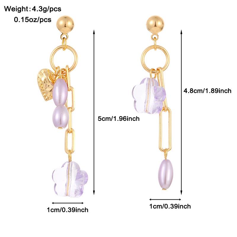 

Kenjie Лавандово-фиолетовое многорядное ярусное ожерелье и эксклюзивный набор серег INS для женщин