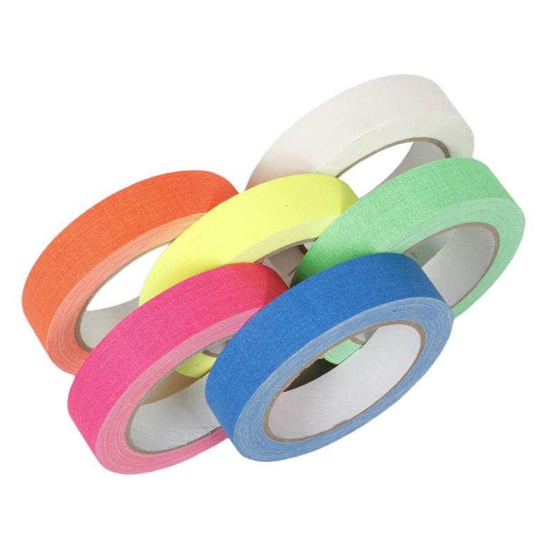 UV Glow Cotton Tape Neon Gaffer Party Tape Safety Warning Neon Tape UV Tape Wedding Decorations Home DecorationsPinstriping Tape 3