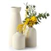 Iikuru Flower Vase Set of 3 Stylish Ceramic Flower Monotone Design (Large & Small) - Vase,
