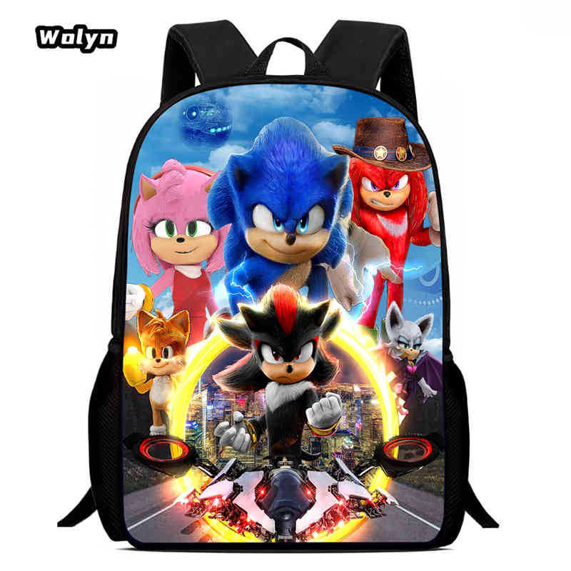 Sonic Schoolbag Large Capacity Multi-Function Spine Protection To Reduce The Burden Of Student Party Essential Comfortable Schoolbag