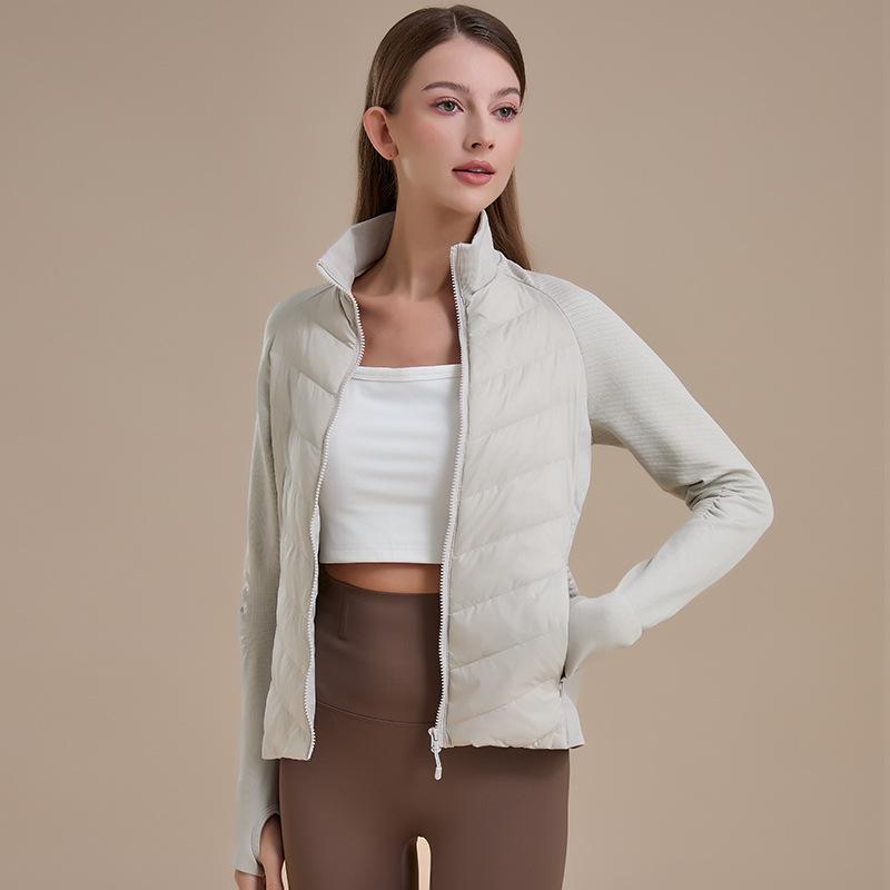 Sporty Warm Windproof Slim-Fit Down Jacket with Fleece Lining