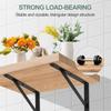 2/4/8PCS Heavy Duty Tripod Shelf Brackets,Black Steel Floating Shelf,Wall Mount L Shaped Brackets,Shelves Support Angle Bracket