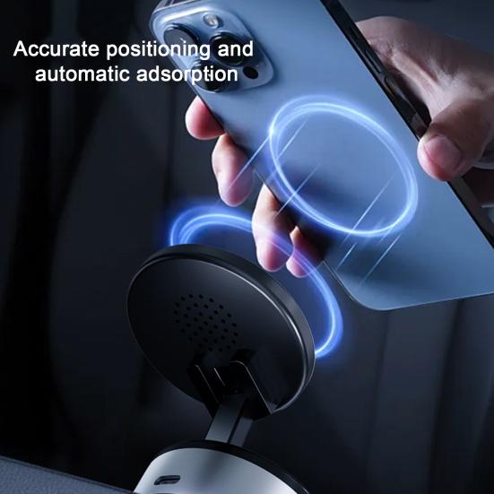 Suport pentru telefon cu aspirație magnetică pentru mașină Suport pentru telefon cu aspirație inteligentă electrică, 360 de grade