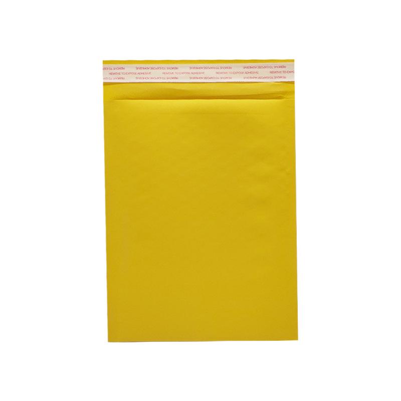 Yellow Thickened Kraft Bubble Envelope - Drop-Resistant, Self-Adhesive Packaging for Clothing and Express Delivery