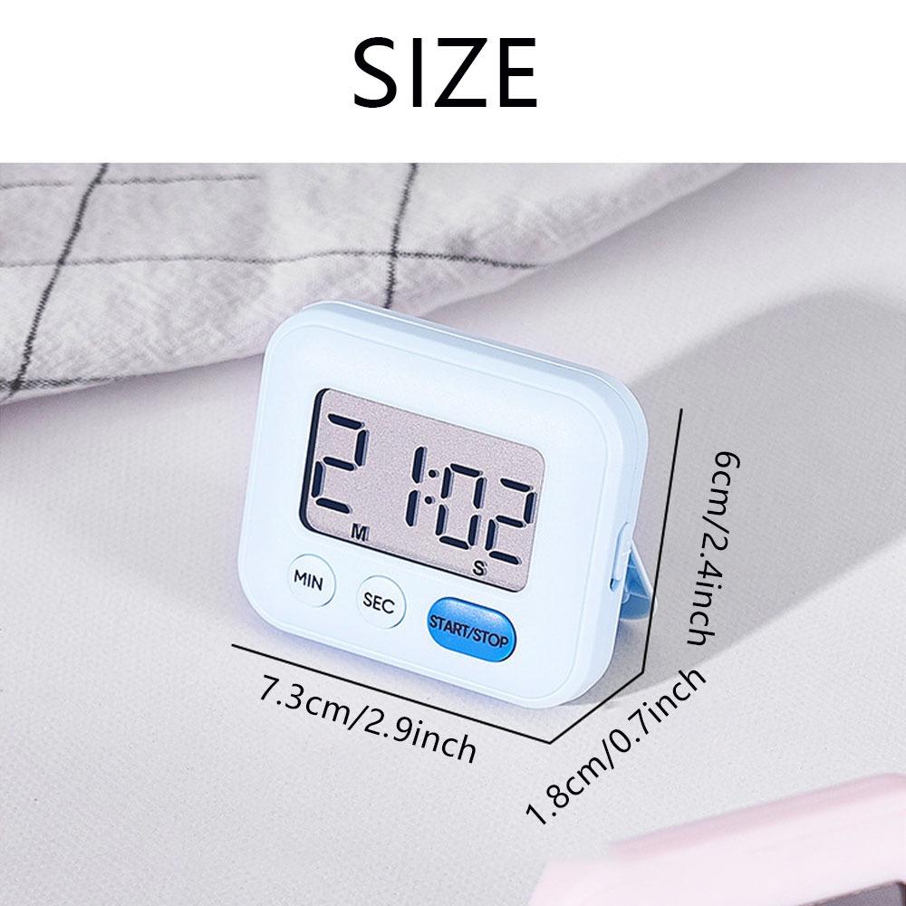 Digitální LCD kuchyňský časovač s vypínačem, ztlumením a hlasitým alarmem, 24 hodin, děti, učitelé, kuchyň