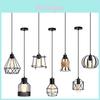 Luminária Pendente Industrial de Ferro Edison Criativa Loft Bar Gaiola Lâmpada LED