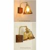 Modern Luxury Retro Wooden Wall Lamp Vintage Walnut Nordic Glass Wall Sconce Glass/Ceramic Lampshade Atmosphere Lighting