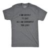 Mens I Am Unable To Quit As I Am Currently Too Legit T Shirt Funny Song