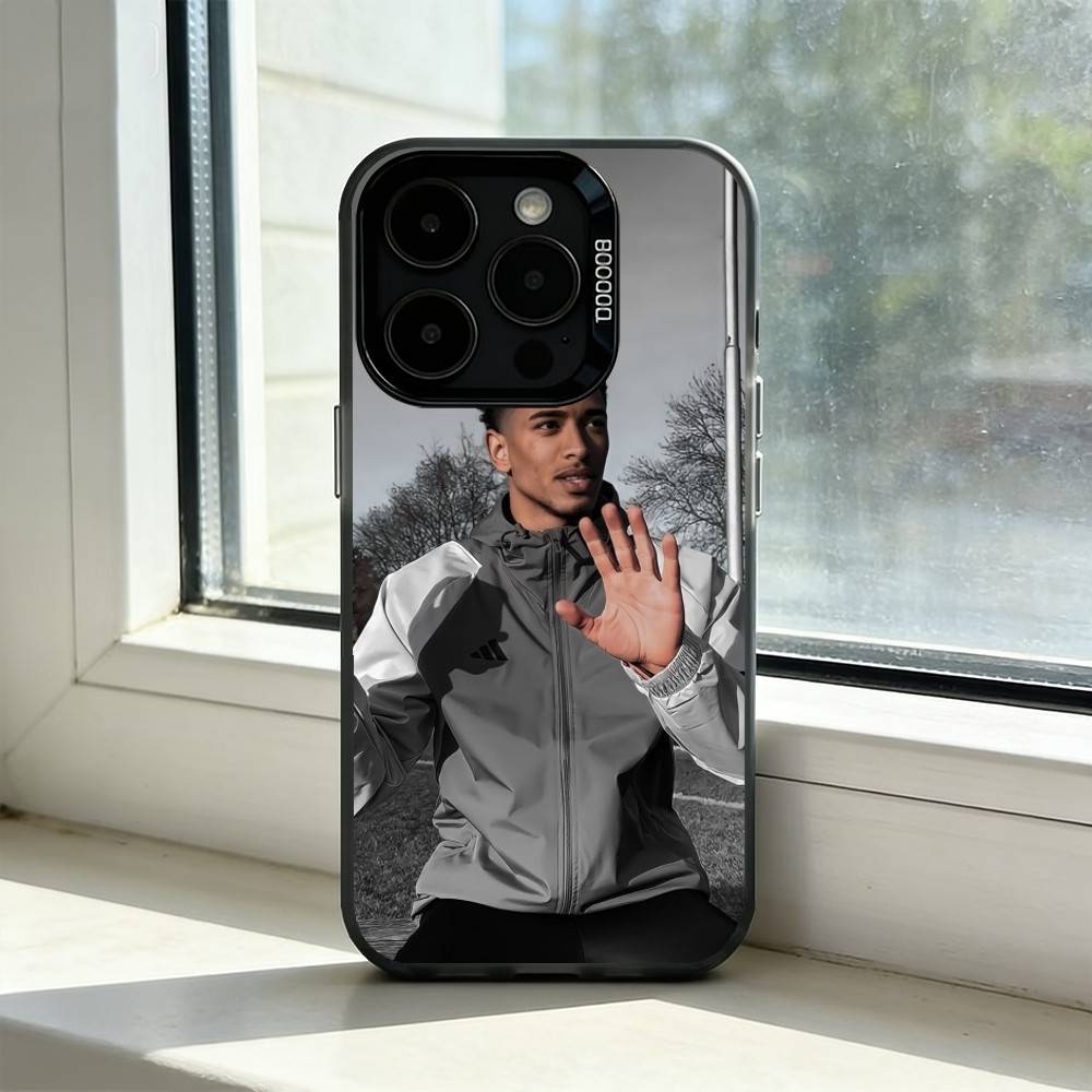 J-Jude Football B-Bellingham Phone Case For iPhone 17,16,15,14,13,12,11 Plus,Pro Max,XS,Colorful Silver Phone case Funda Cover iPhoneXSMAX