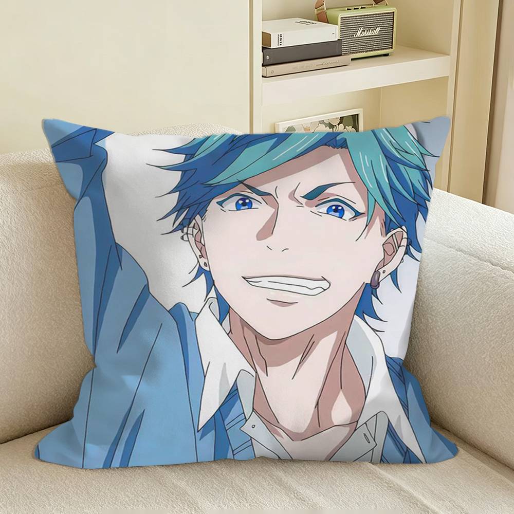 YBC BLAnime Tamura Yui Square Sofa Pillow Cover Solid Color Living Room Home Decor Cushion Case