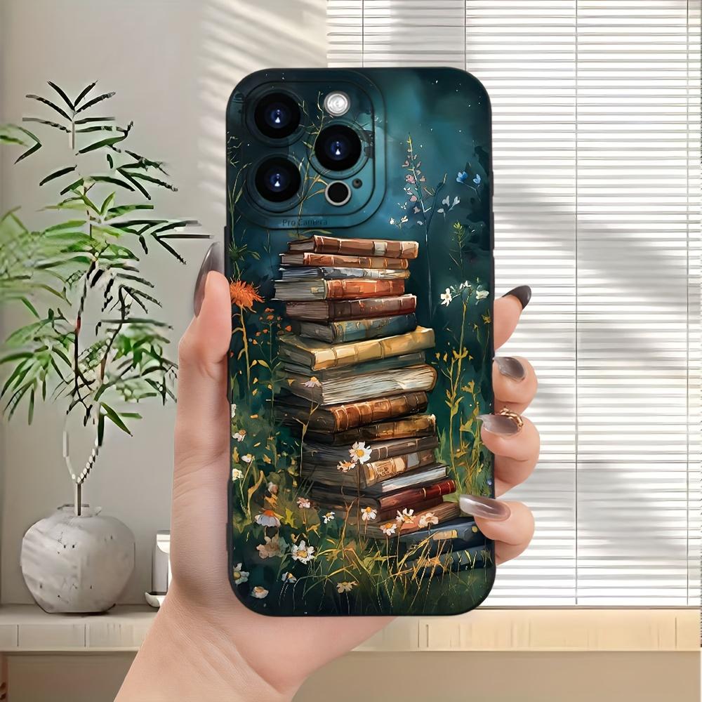 Book Pattern Mobile Phone Case Suitable for iPhone 17 16 15 14 13 12 11 Pro/ Max /Plus Anti-fall and Shockproof Back Cover
